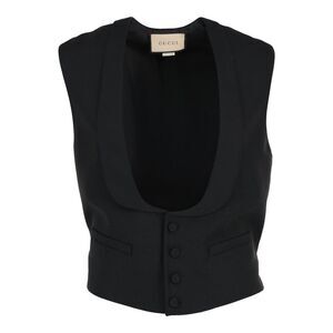 Gucci Wool Blend Vest Black Mens
